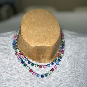Rebekah Price double strand multicolour necklace